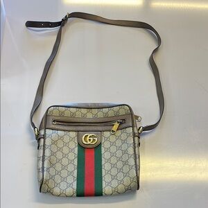 Gucci Beige and Brown Crossbody Bag